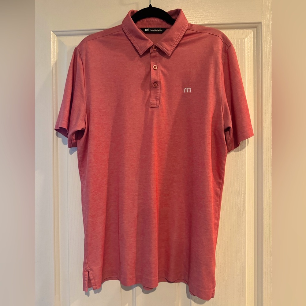 Travis Mathew polo, men’s size medium, coral color